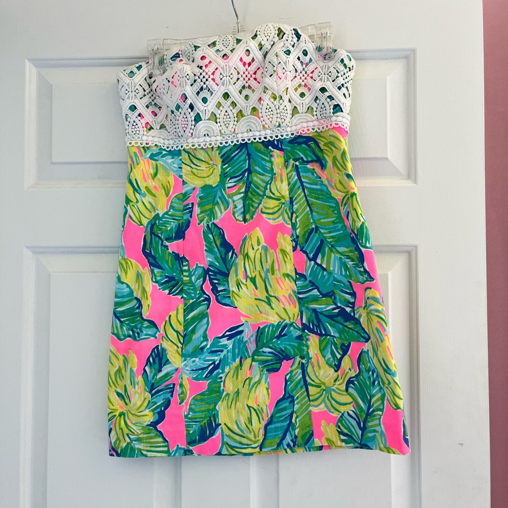 EUC size 4 strap less Lilly Pulitzer dress